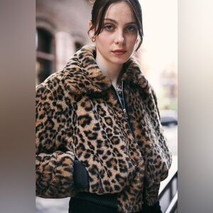 Urban outfitters cheetah bomber jacket